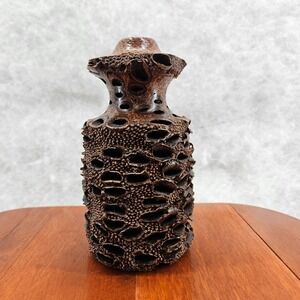 Banksia Pod Vase/Oil Australian Native Wood Rustic Home Decor Unique Handmade